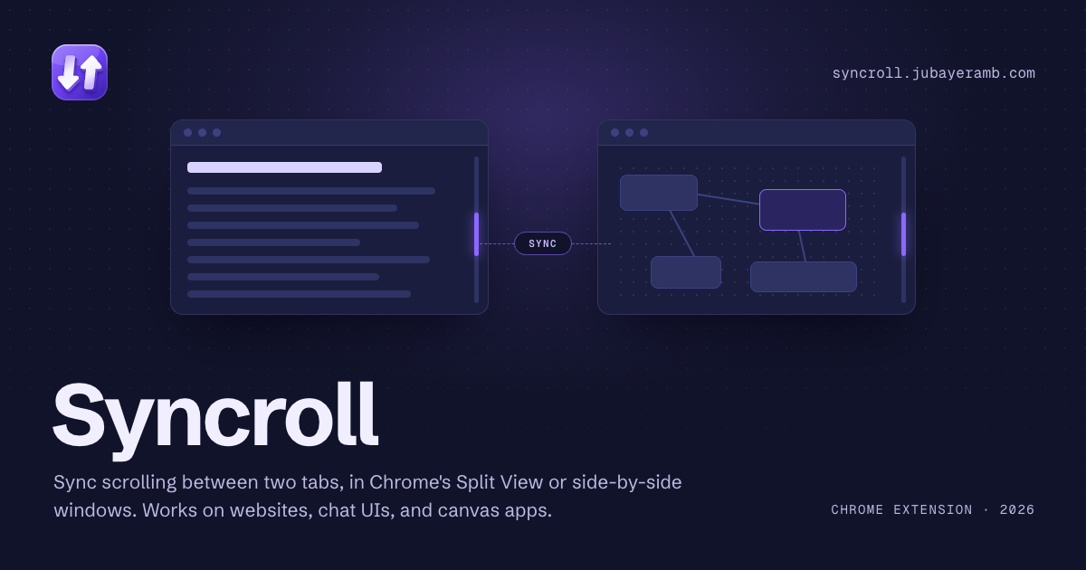 Syncroll, split-view scroll sync